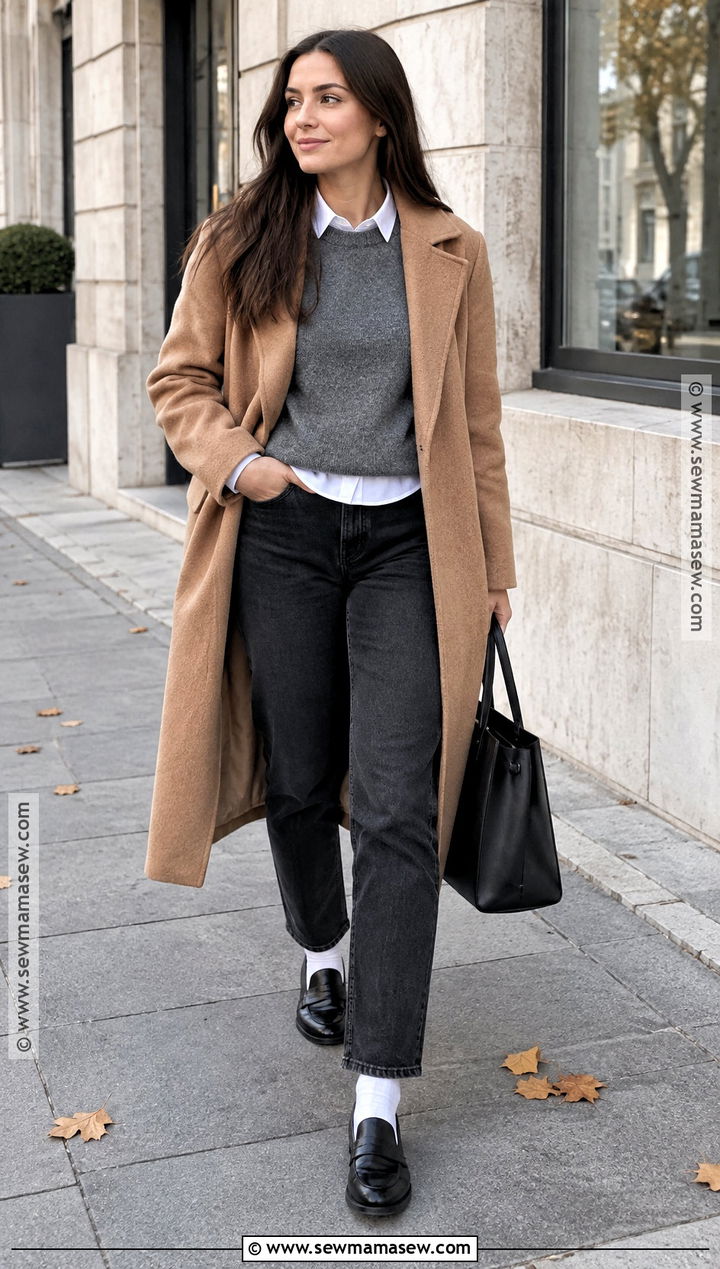 Black Loafers With Straight Leg Jeans - 15 October Shoes