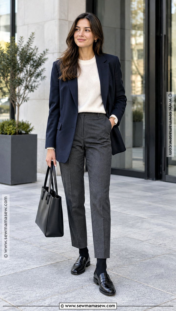 Black Loafers With Tailored Trousers - 15 fall capsule shoes
