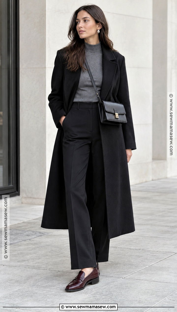 Black Long Coat Outfit - 20 coat autumn ideas