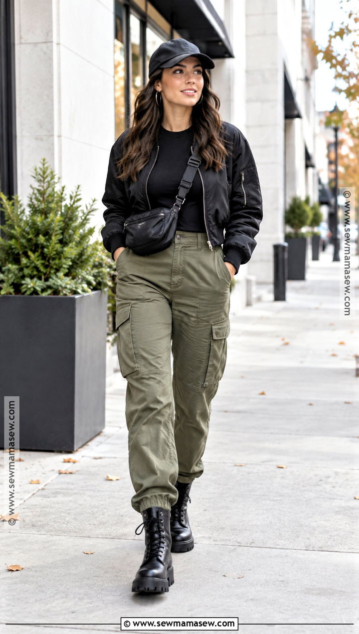 Black Lug Sole Boots With Cargo Pants - 20 black fall boots