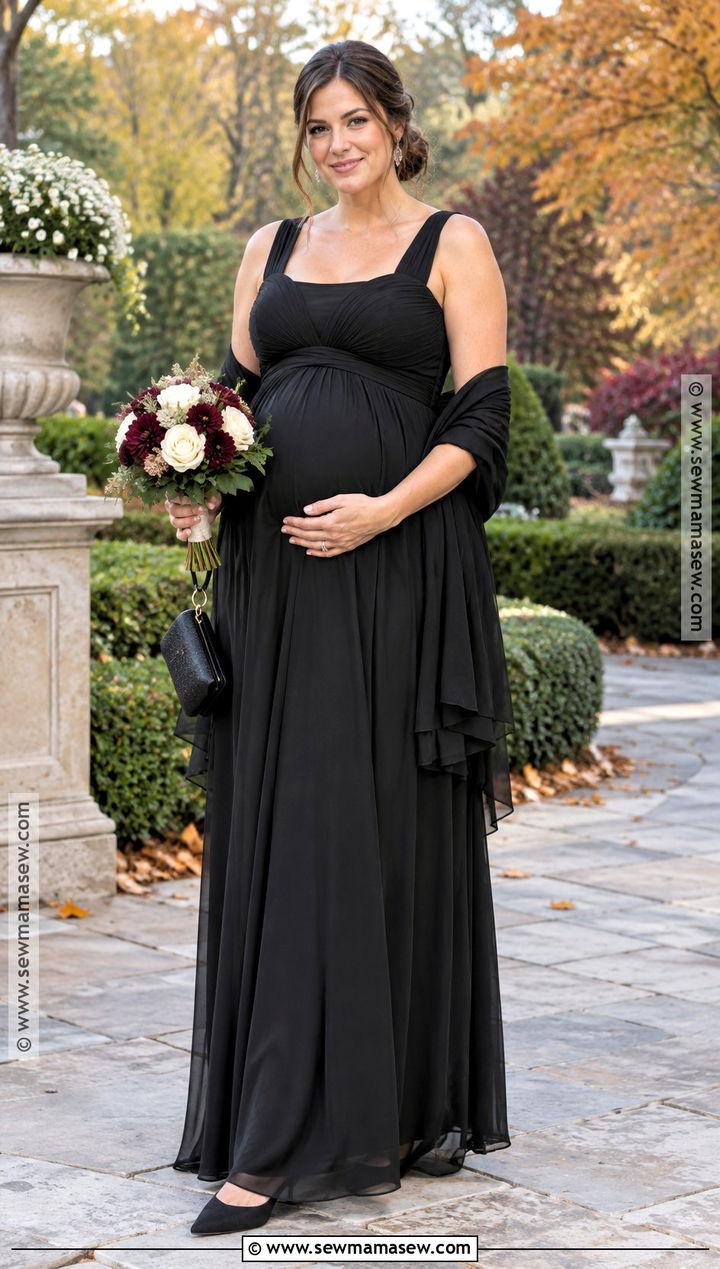 Black Maternity Bridesmaid Dress - 15 black bridesmaid dresses fall wedding