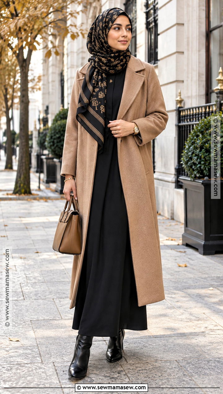 Black Maxi Dress Hijabi Fall Outfit - 20 Hijabi Fall Outfits Aesthetic