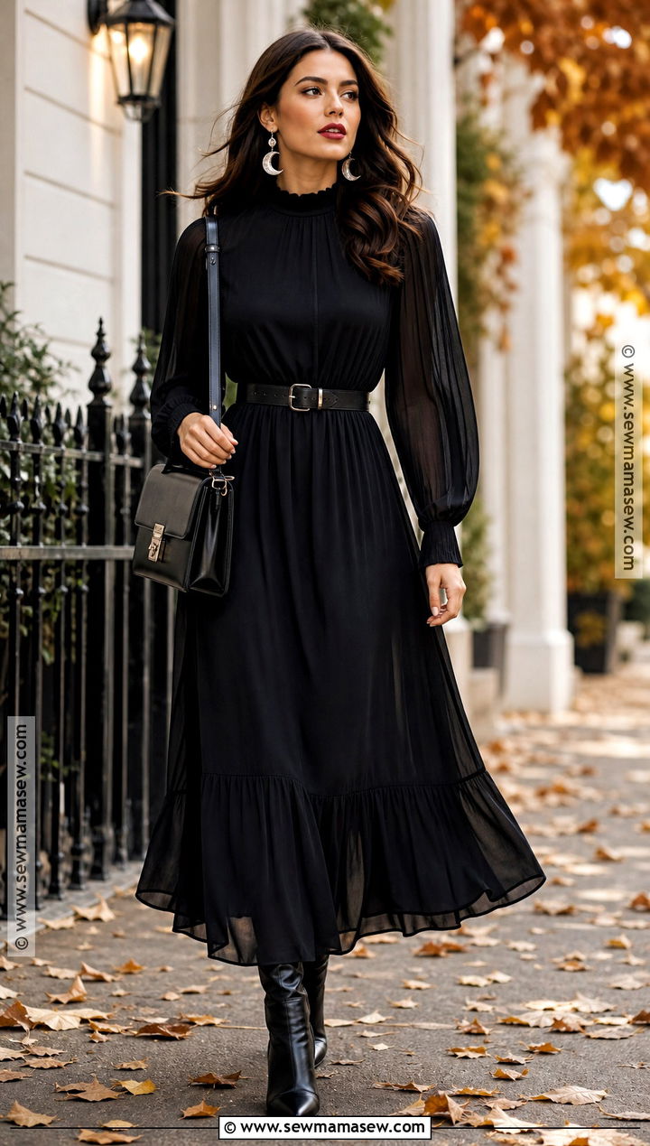 Black Maxi Dress Witch Outfit - 35 witch outfit ideas