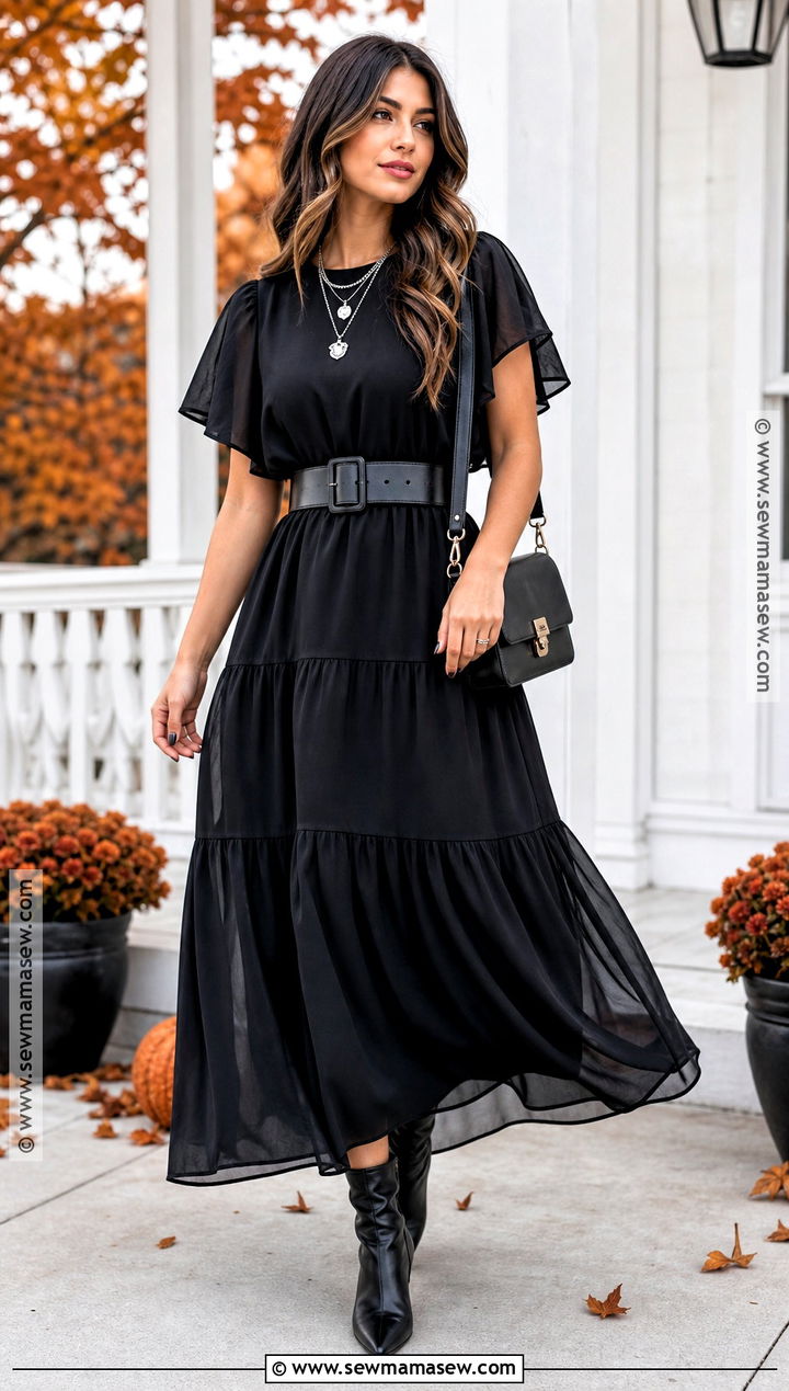 Black Maxi Dress Witch Outfit - 50 witch outfit ideas