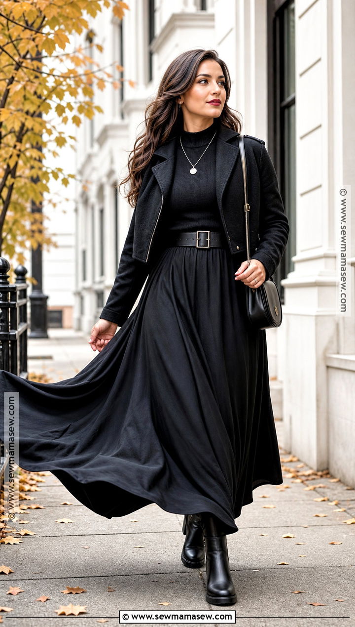 Black Maxi Skirt Halloween Outfit - 30 black halloween outfit ideas