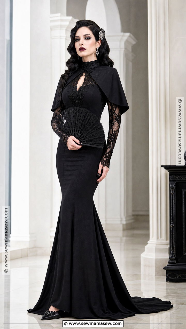 Black Mermaid Vampire Dress - 30 black vampire dress ideas