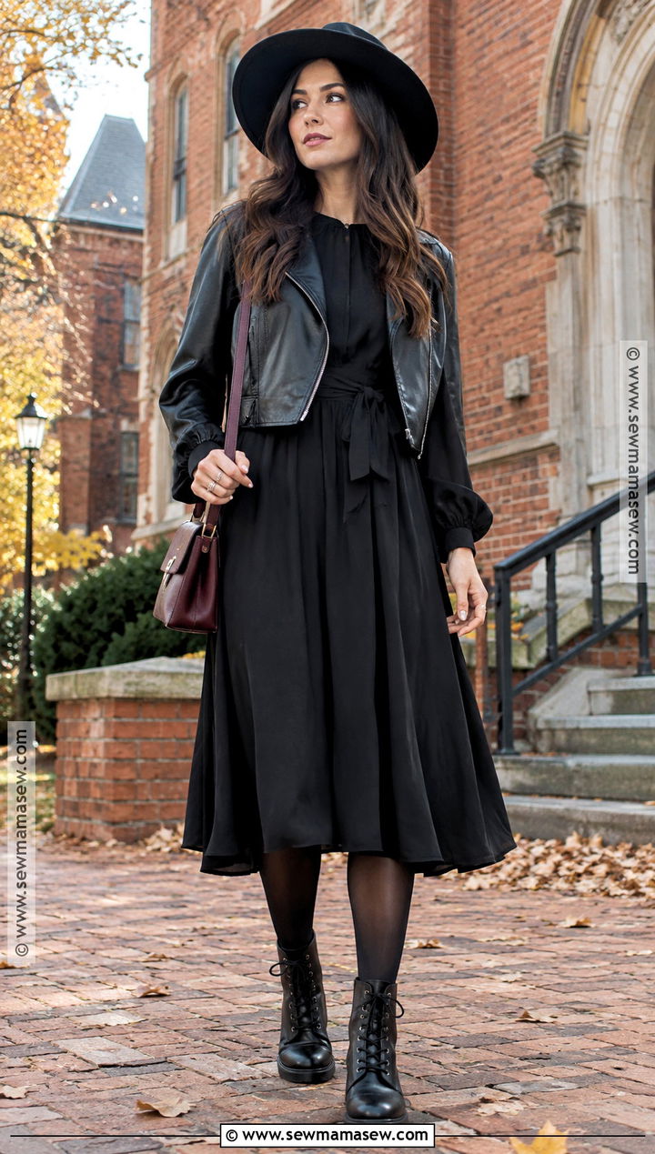 Black Midi Dress Salem Witch Outfit - 20 salem outfits fall witch