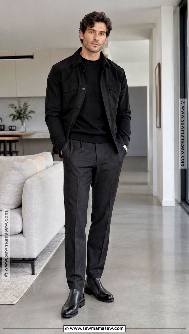 Black Minimalist Thanksgiving Outfit - 25 thanksgiving outfit ideas for men