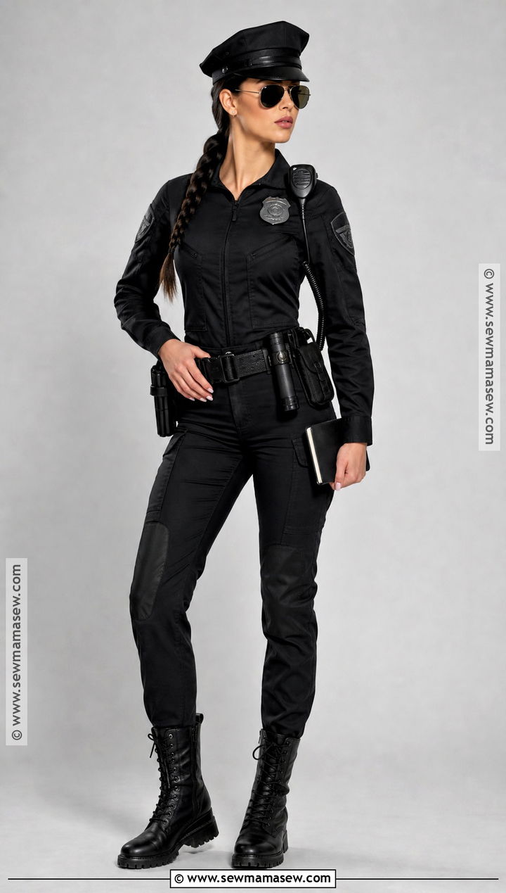 Black Monochrome Female Cop Costume - 30 female cop costume ideas