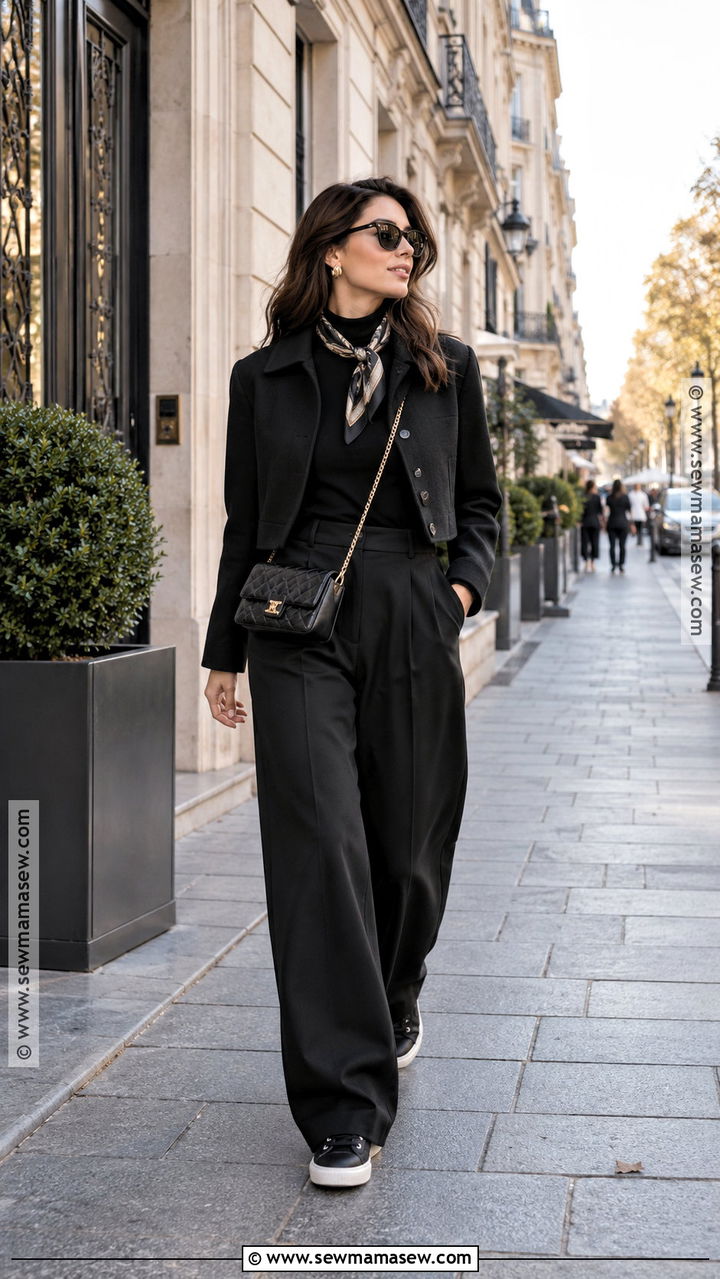 Black Monochrome Outfit For Europe In October - 20 europe october travel outfits