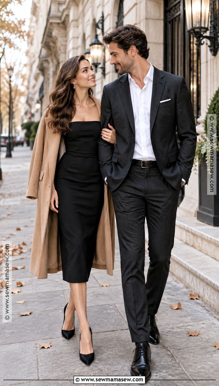 Black Off Shoulder Engagement Photo Dress - 15 engagement photos dress fall ideas