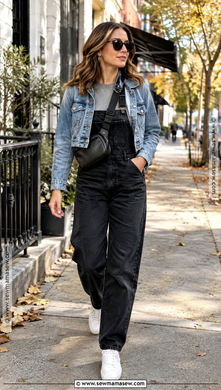 Black Overalls With Denim Jacket - 20 black overalls outfit fall