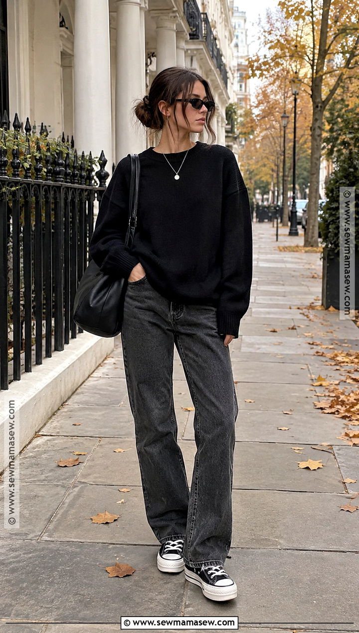 Black Oversized Sweater Weather Outfit - 20 the neighbourhood sweater weather ideas
