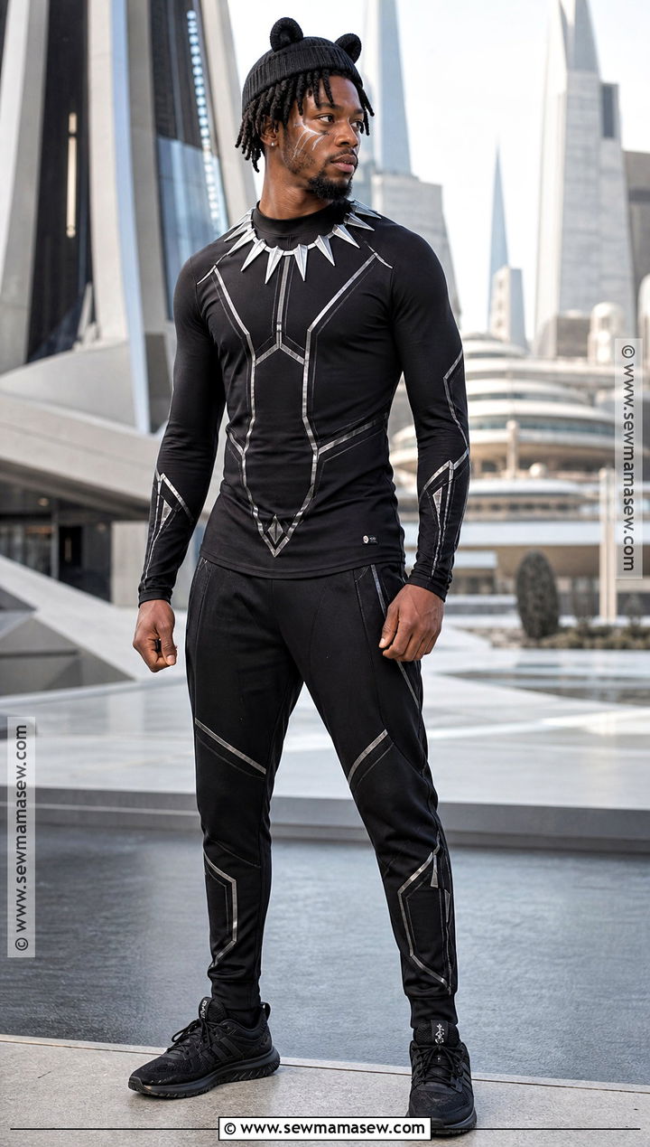 Black Panther Costume With Black Activewear - 30 Easy Superhero Costumes