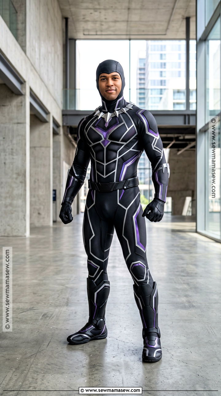 Black Panther Costume With Silver Claw Details - 30 avengers costumes