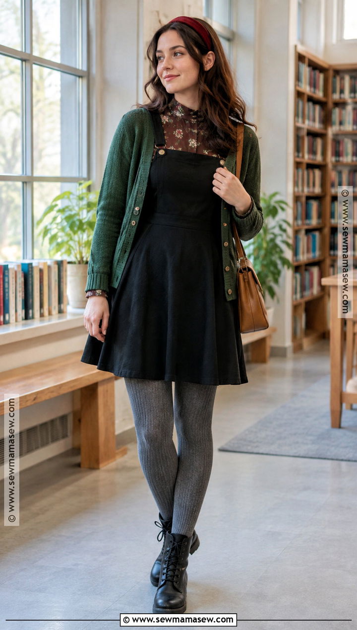 Black Pinafore Twee Fall Outfit - 20 Twee Outfits Fall