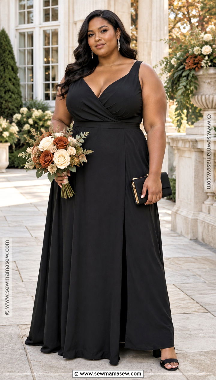Black Plus Size Bridesmaid Dress For Fall - 20 black bridesmaid dresses fall