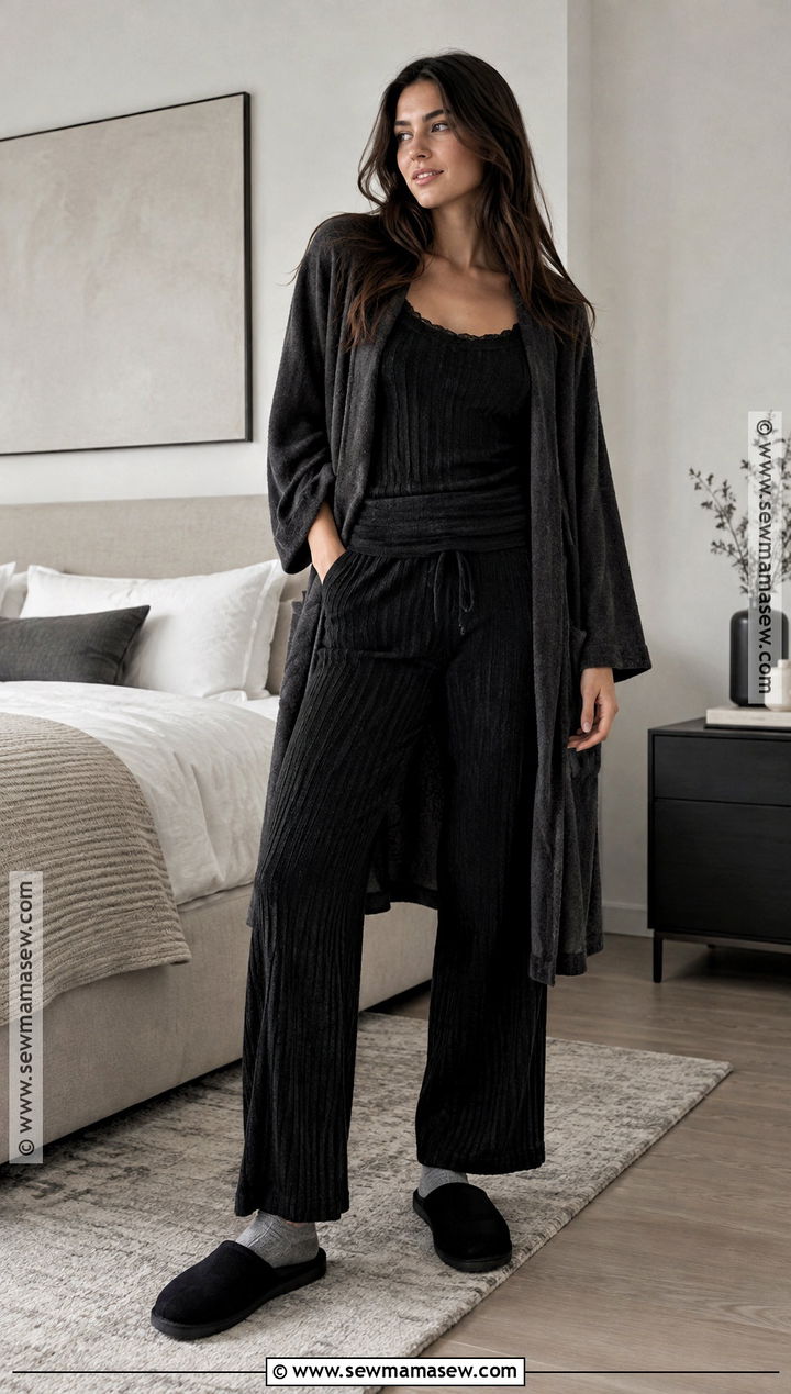 Black Pointelle Fall Pyjamas - 20 fall pyjamas ideas