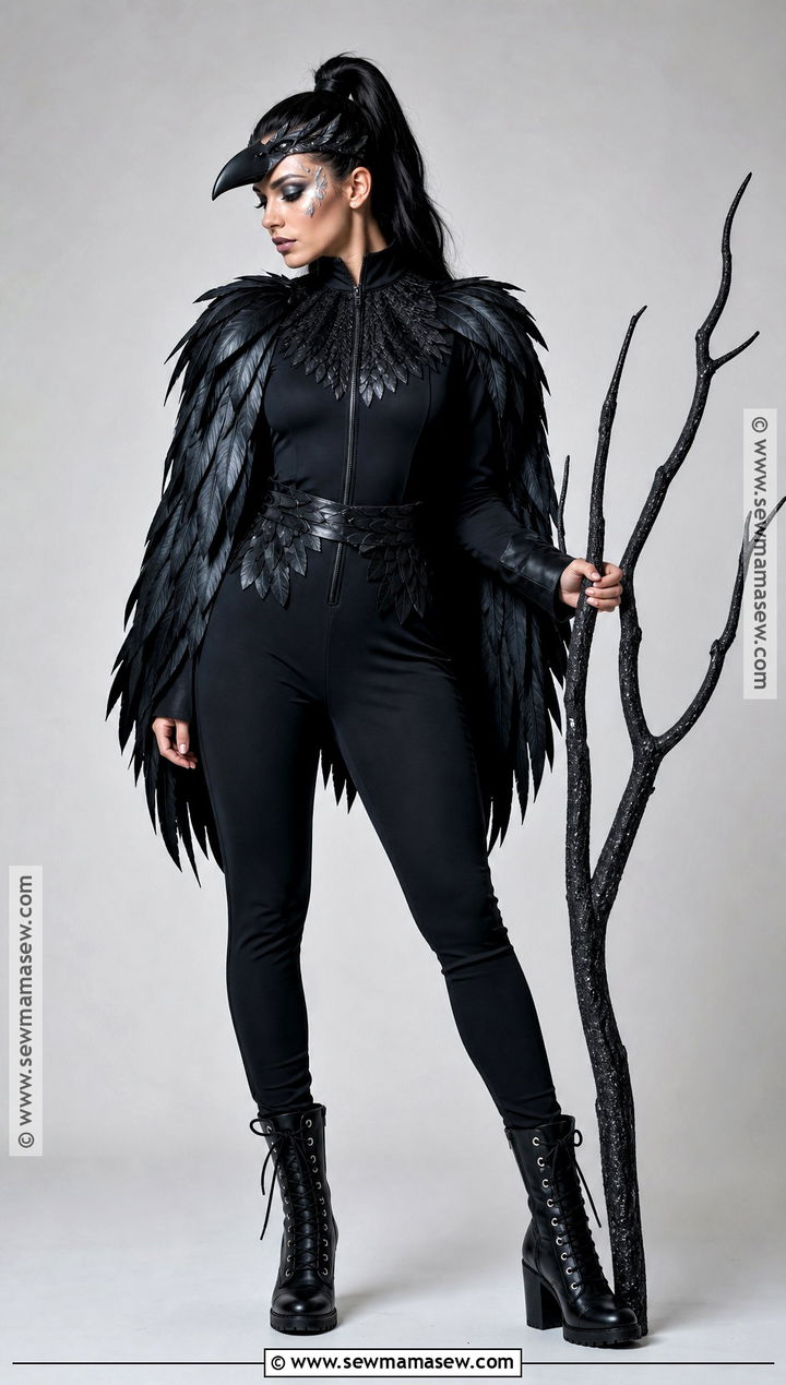 Black Raven Bird Costume - 30 bird halloween costume ideas