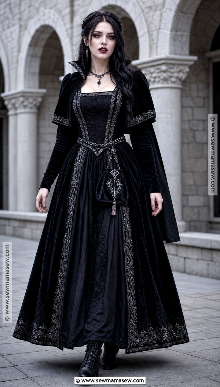 Black Renaissance Vampire Dress - 30 black vampire dress ideas