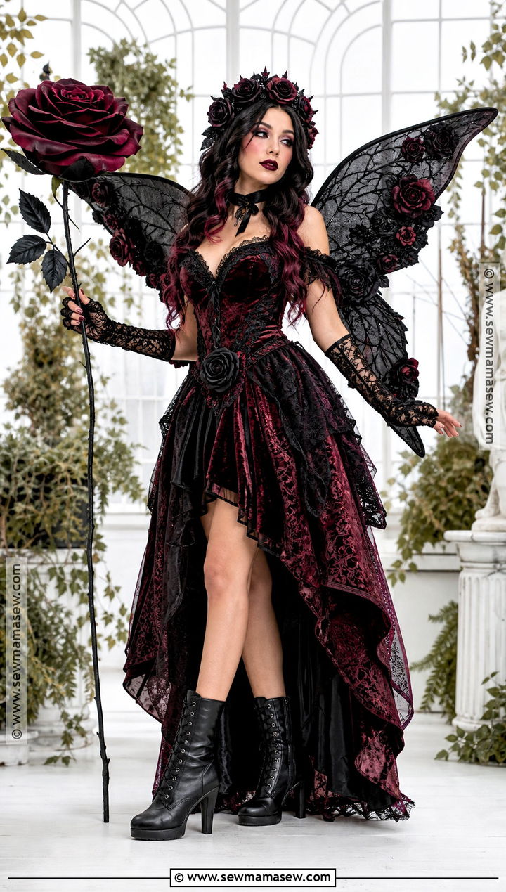 Black Rose Dark Fairy Costume - 30 Dark Fairy Halloween Costumes