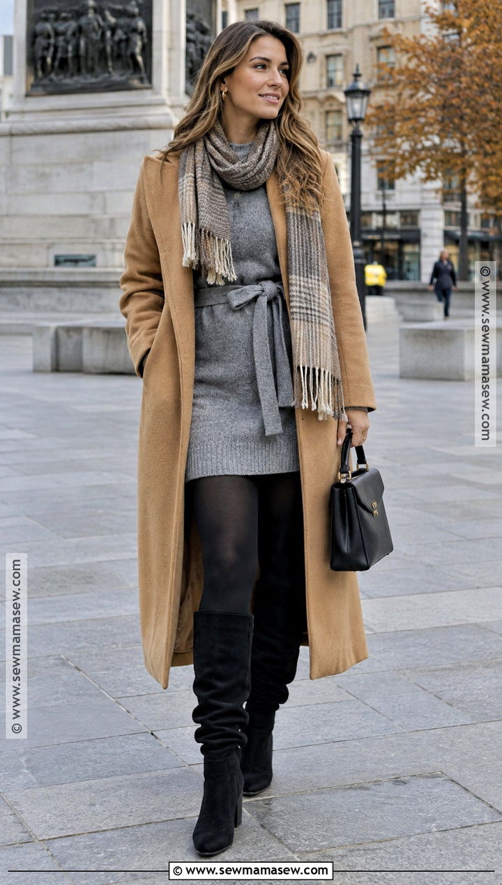Black Slouchy Boots With Sweater Dress - 20 black fall boots