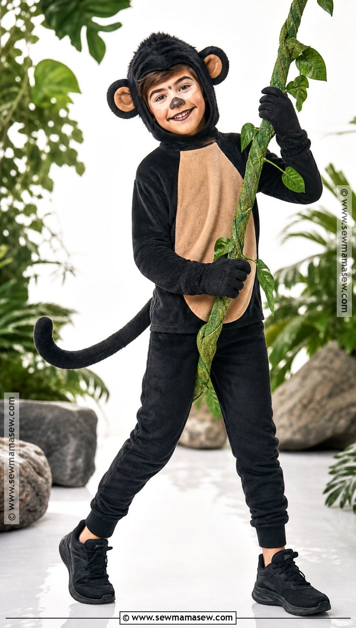 Black Spider Monkey Costume - 30 monkey costume ideas for kids