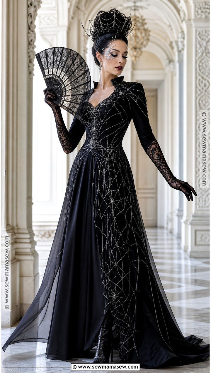 Black Spider Queen Costume - 35 Women In Black Costume Ideas