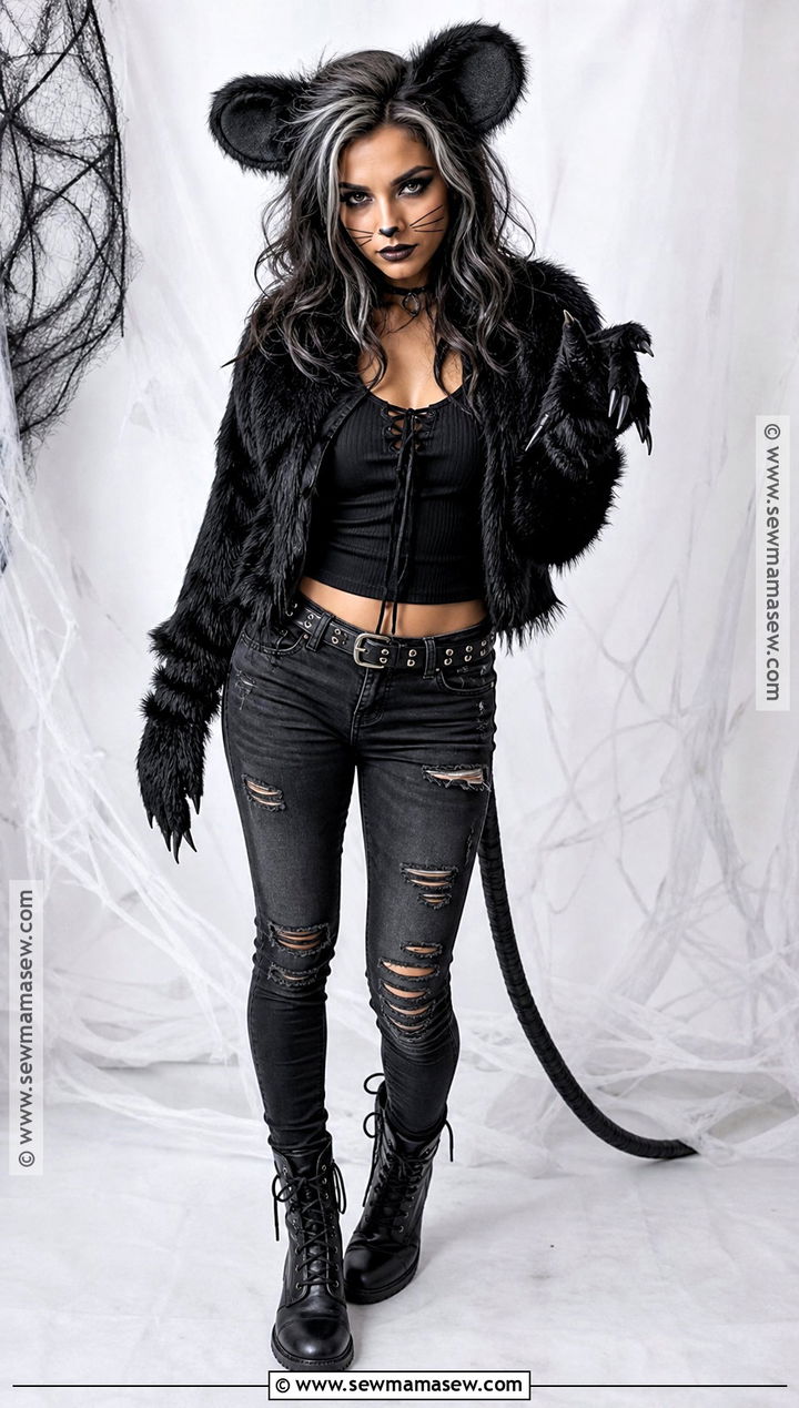 Black Spooky Rat Costume - 35 rat costume ideas