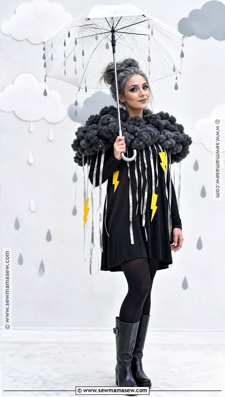 Black Storm Cloud Costume - 35 Women In Black Costume Ideas