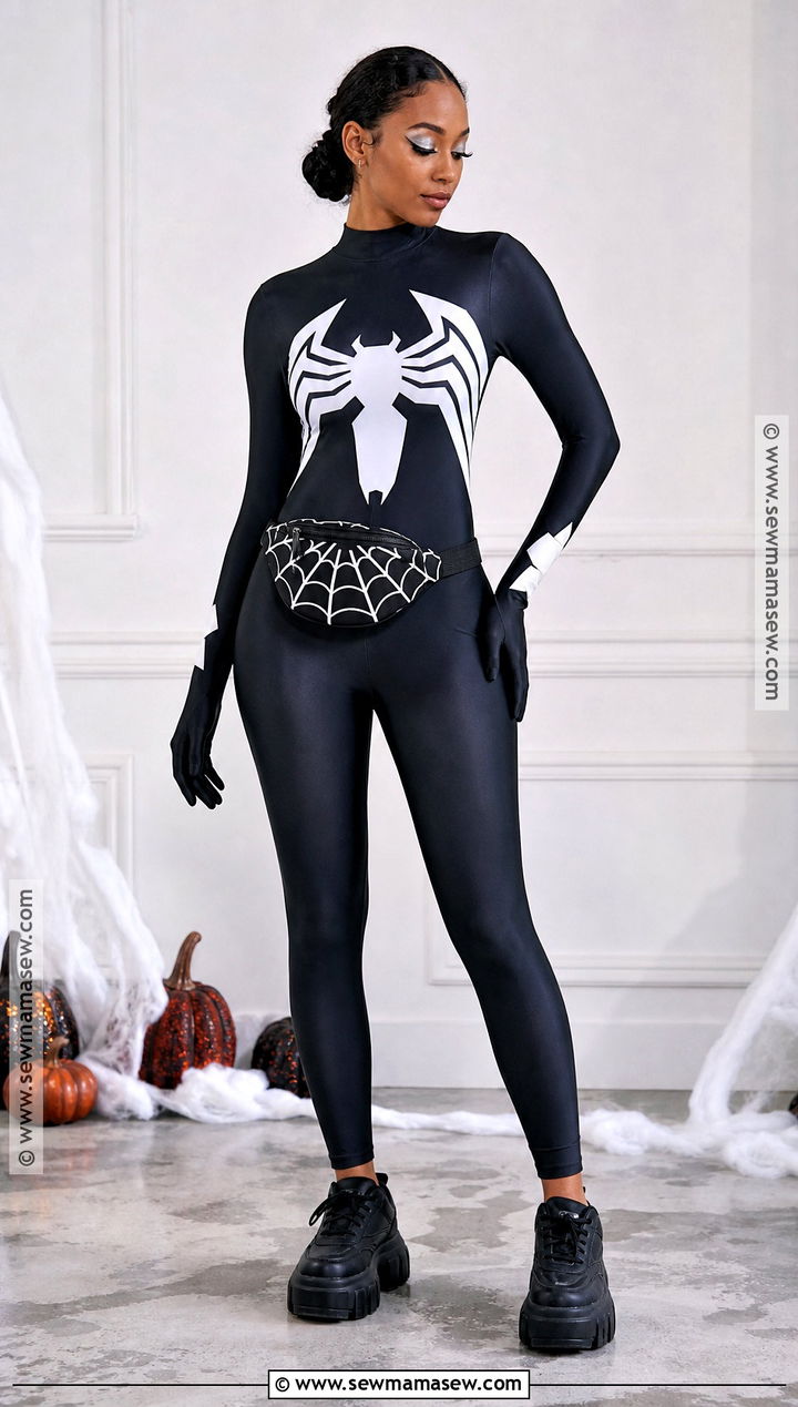 Black Suit Spider Man Costume for Women - 30 spiderman halloween costumes for women