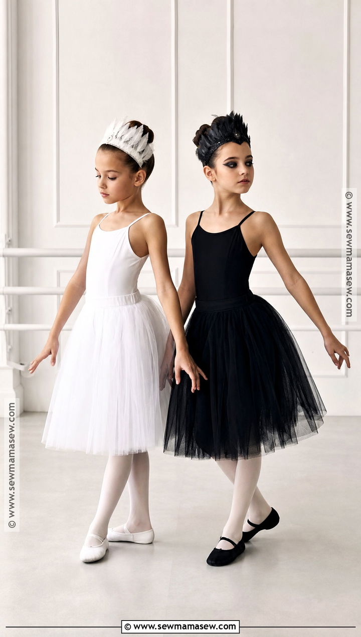 Black Swan And White Swan Duo Costume - 35 duo costumes for girls for best friends