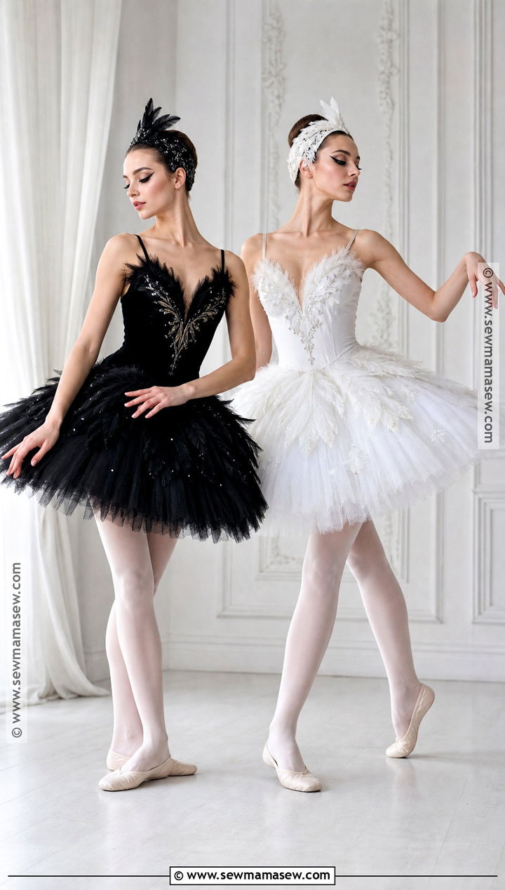 Black Swan And White Swan Duo Costume - 45 halloween costumes women duo
