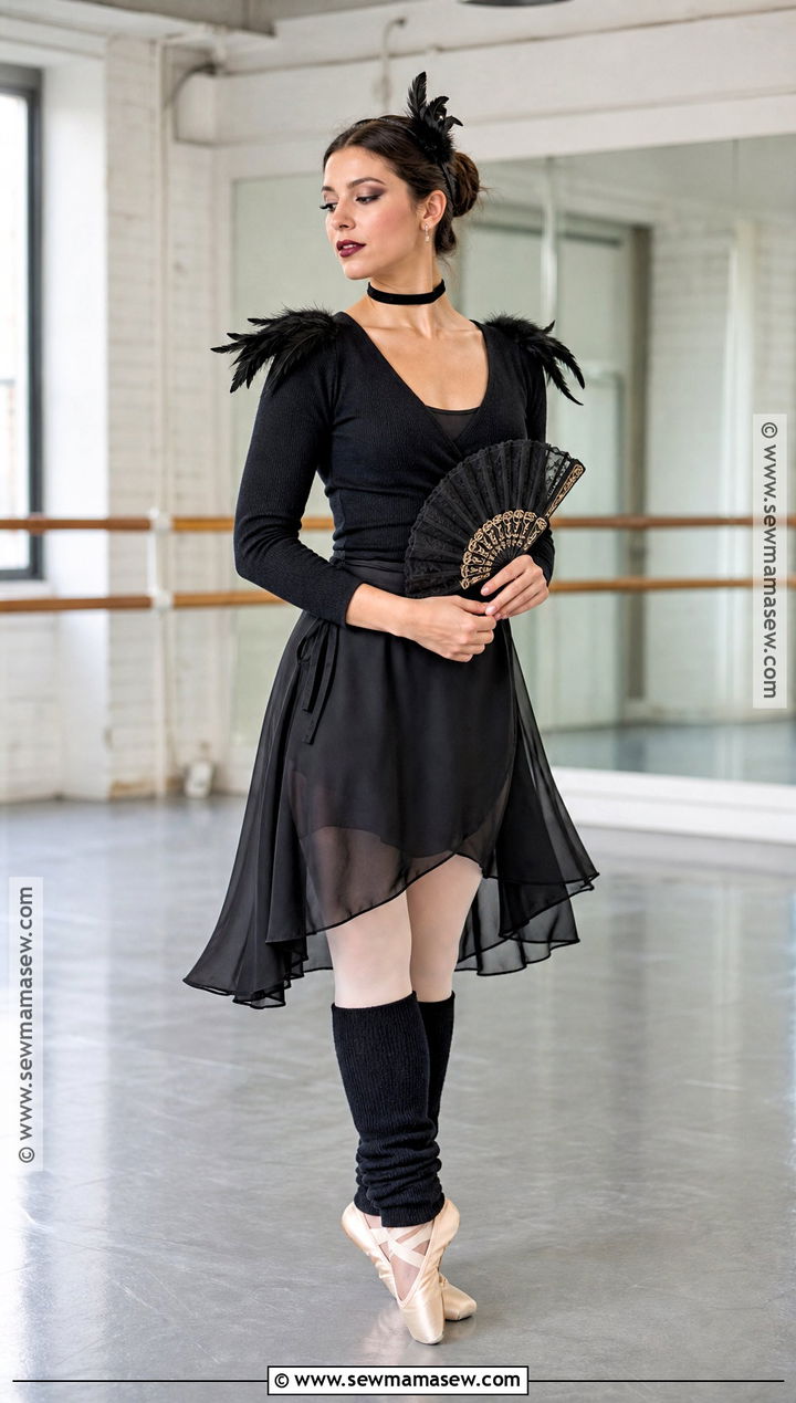 Black Swan Costume With Ballet Wrap Sweater - 50 black swan costume ideas