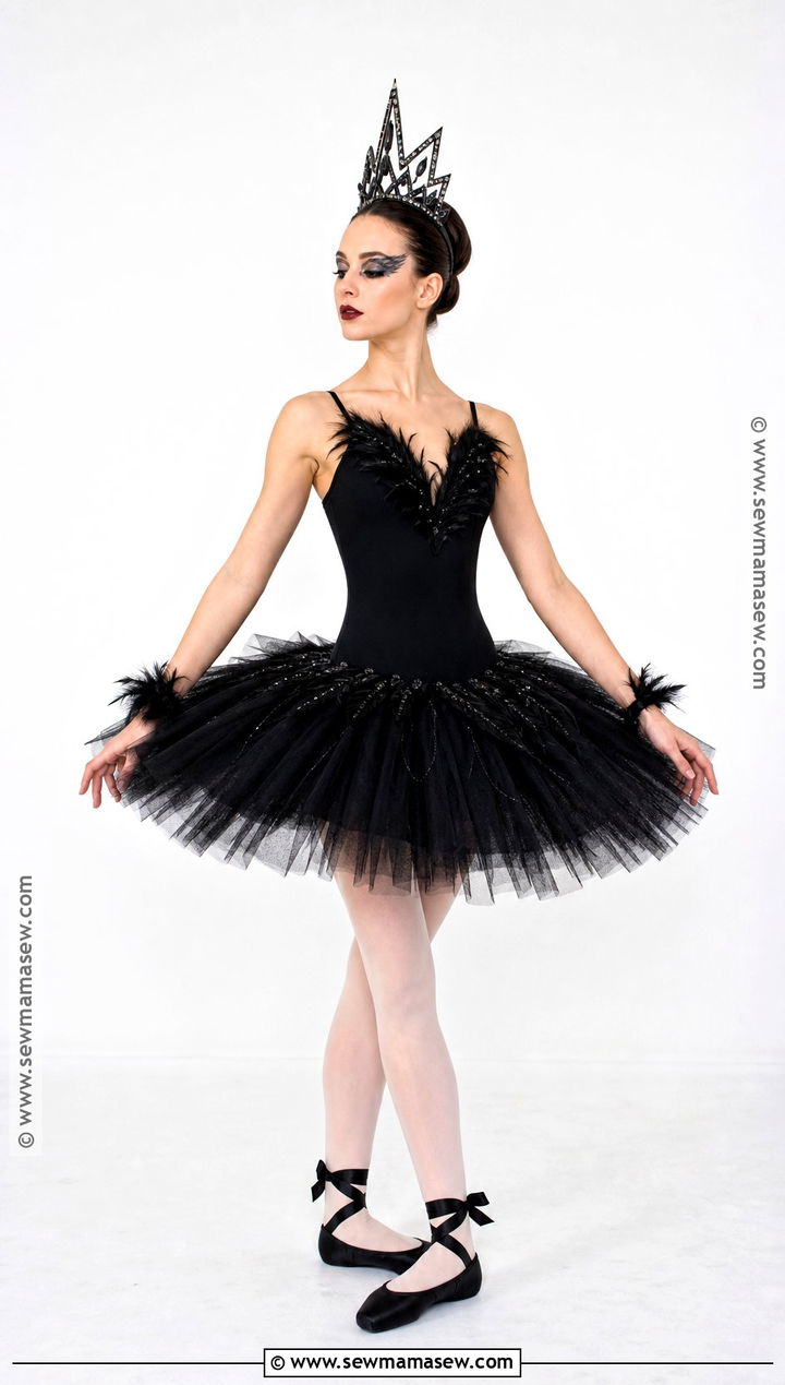 Black Swan Costume With Dramatic Crown - 50 black swan costume ideas