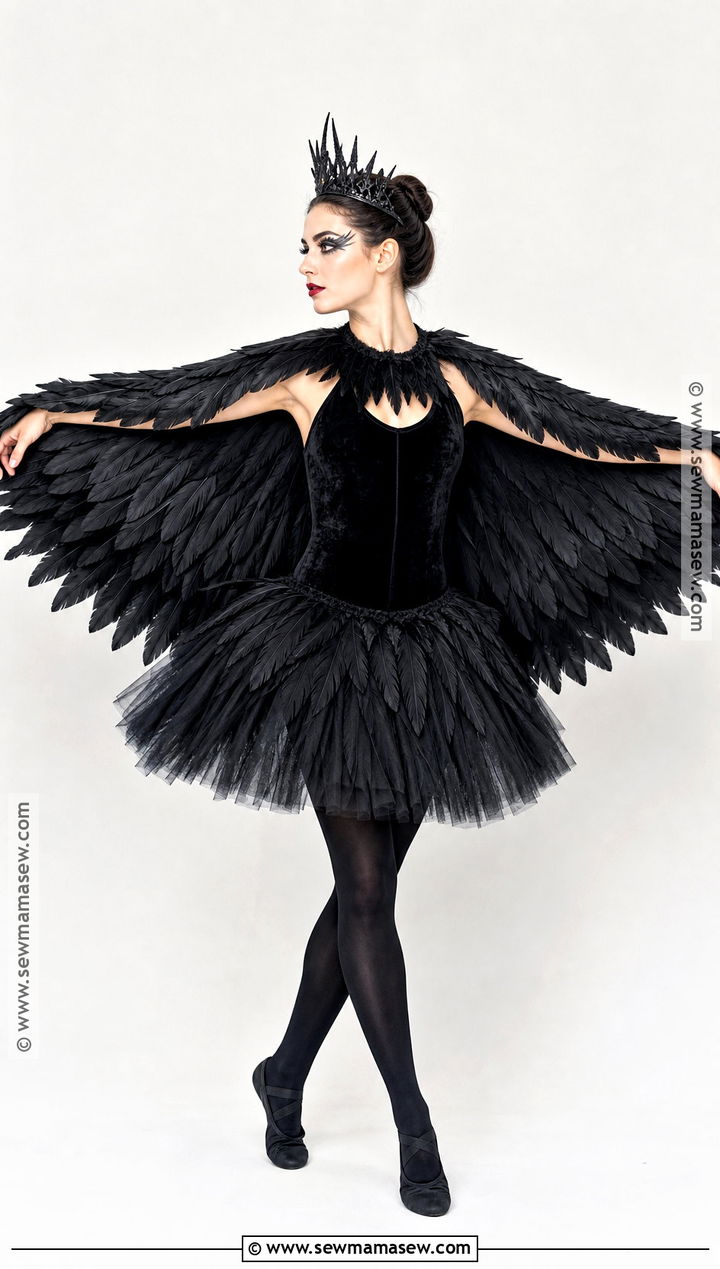 Black Swan Costume With Feather Cape - 50 black swan costume ideas