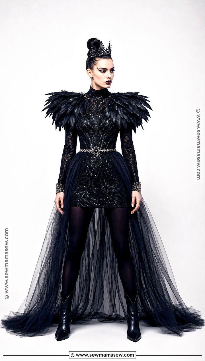 Black Swan Costume With Feather Shoulder Pads - 50 black swan costume ideas