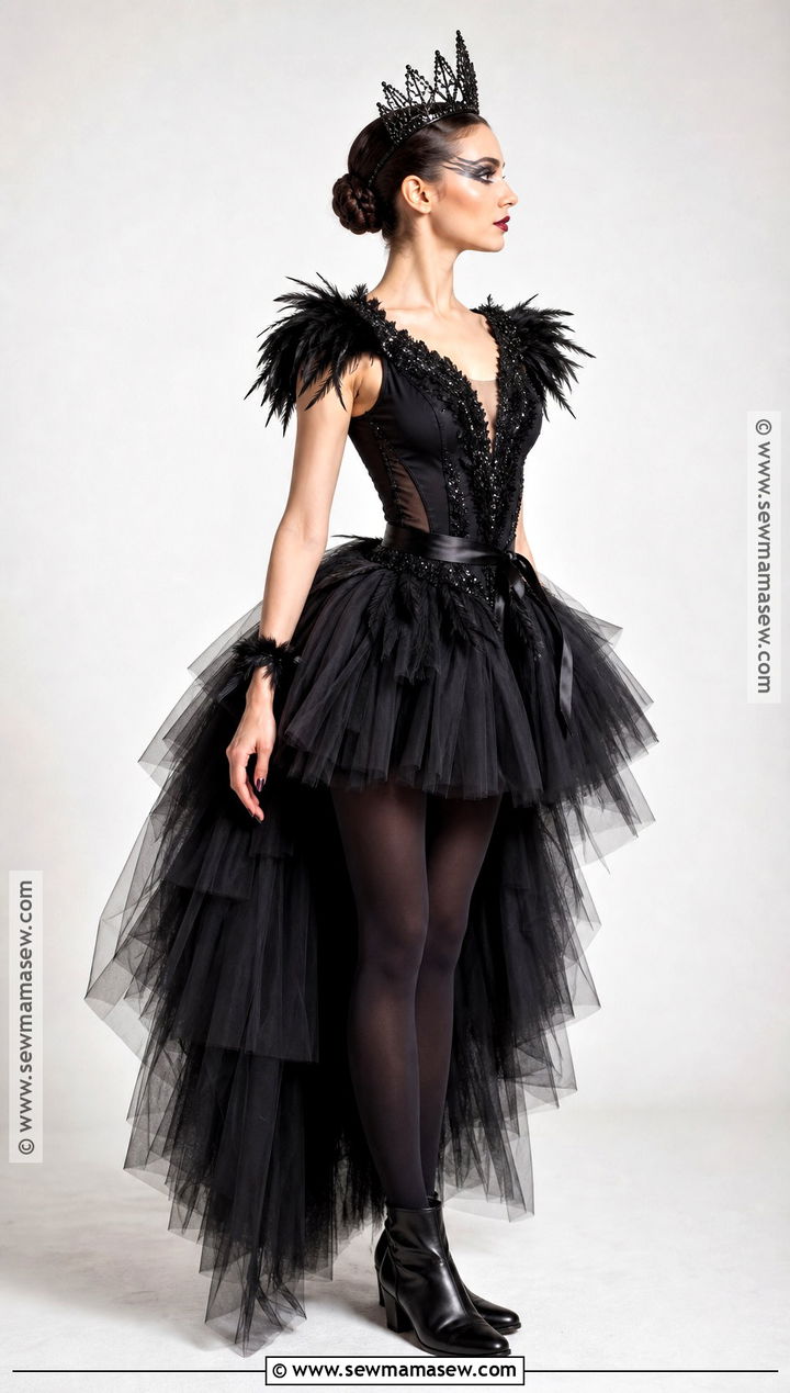 Black Swan Costume With High Low Tutu - 50 black swan costume ideas