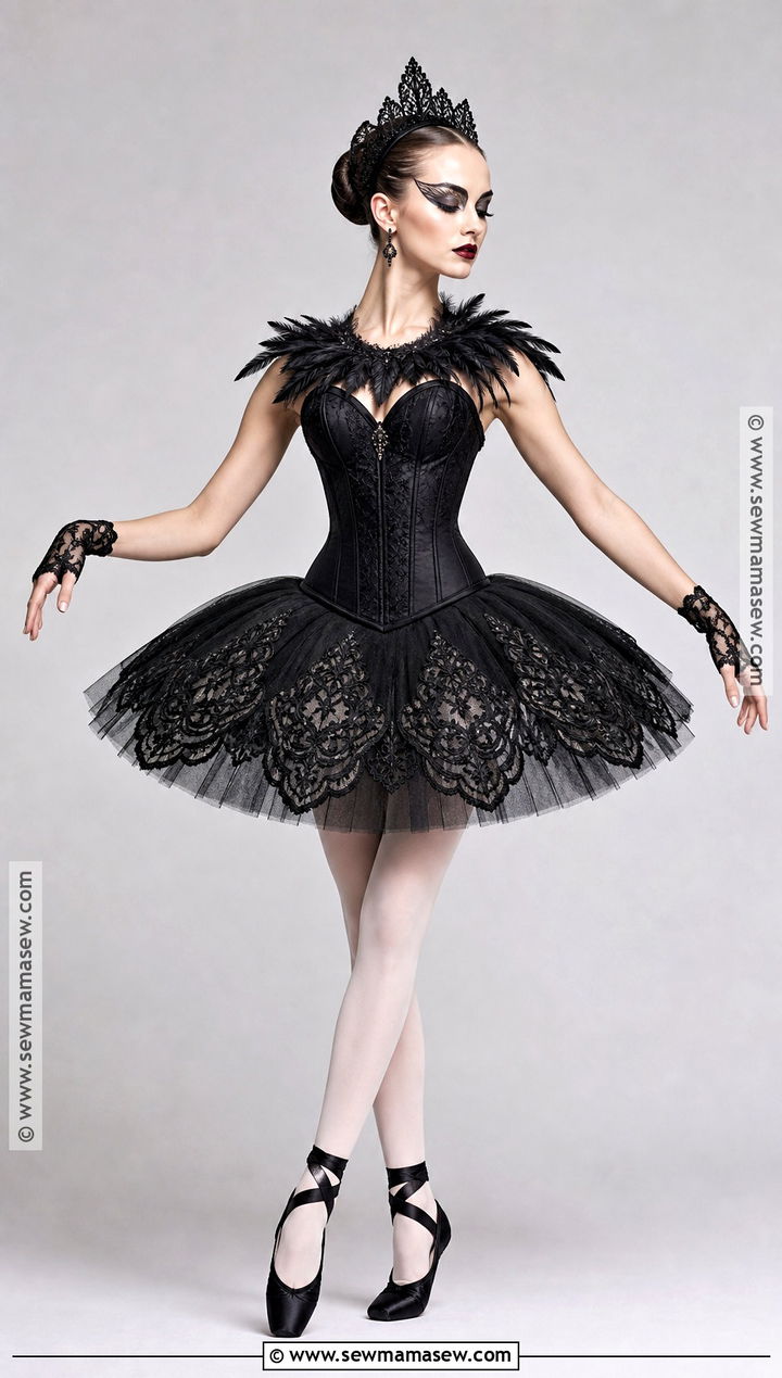 Black Swan Costume With Lace Tutu - 50 black swan costume ideas