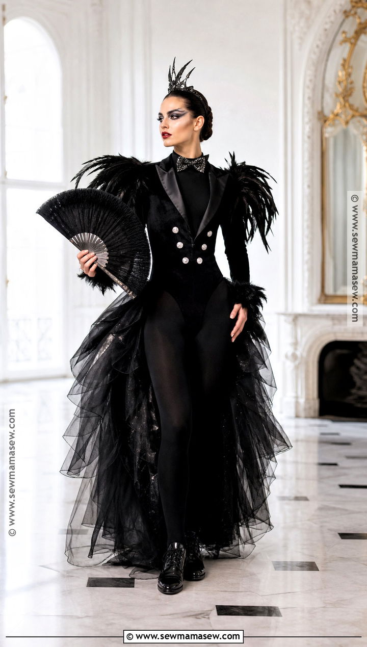 Black Swan Costume With Tuxedo Bodysuit - 50 black swan costume ideas
