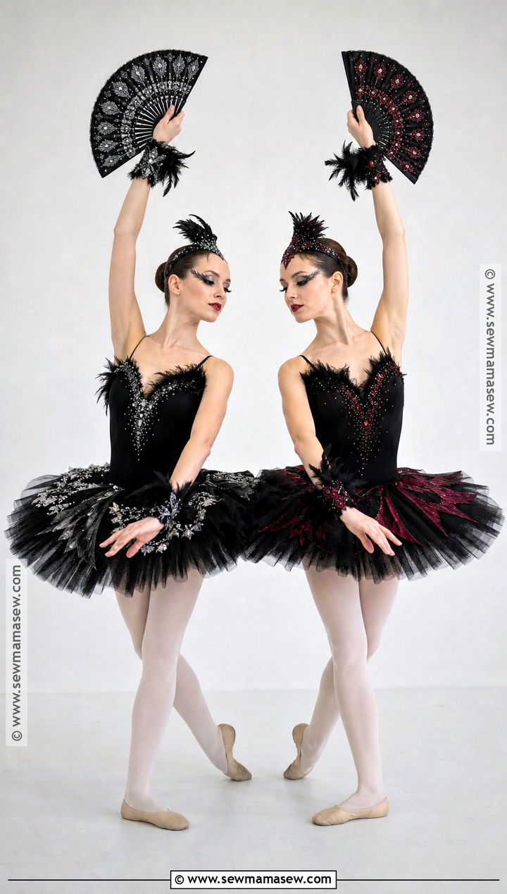 Black Swan Duo Costume With Matching Tutus - 50 black swan costume ideas