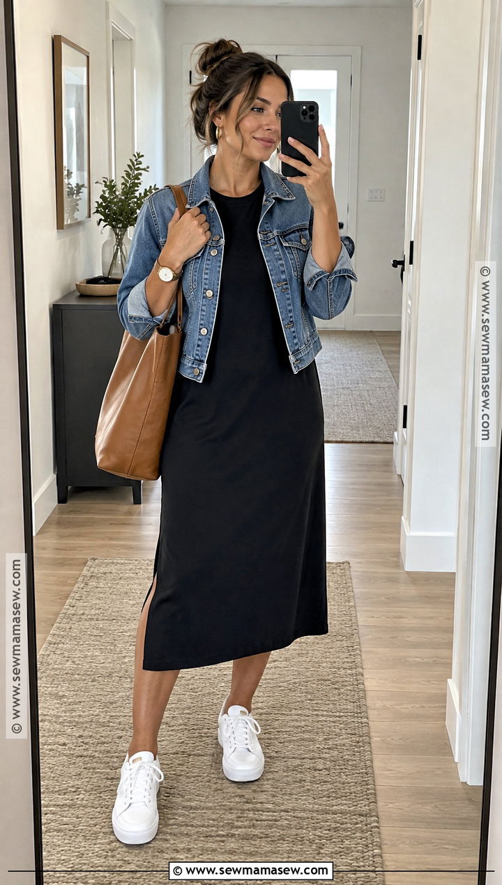 Black T Shirt Midi Dress Outfit - 15 fall 2026 casual dresses