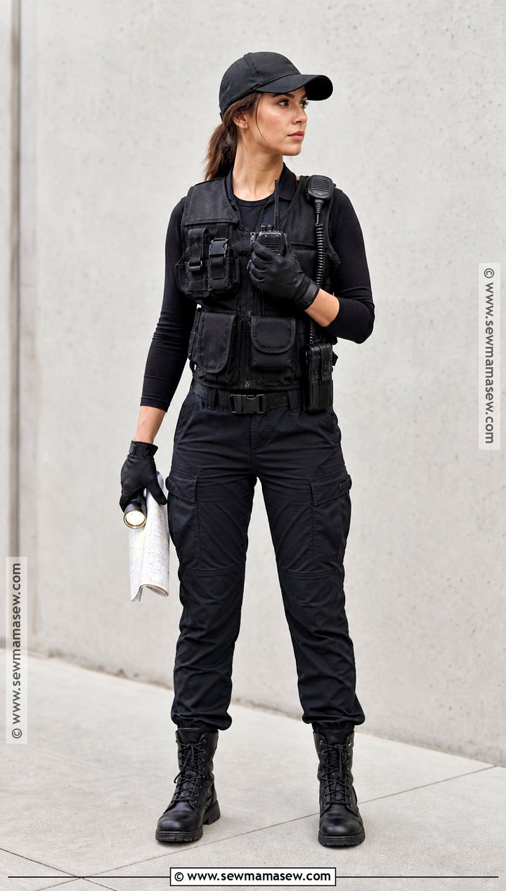 Black Tactical Cop Costume - 40 cop halloween costume ideas