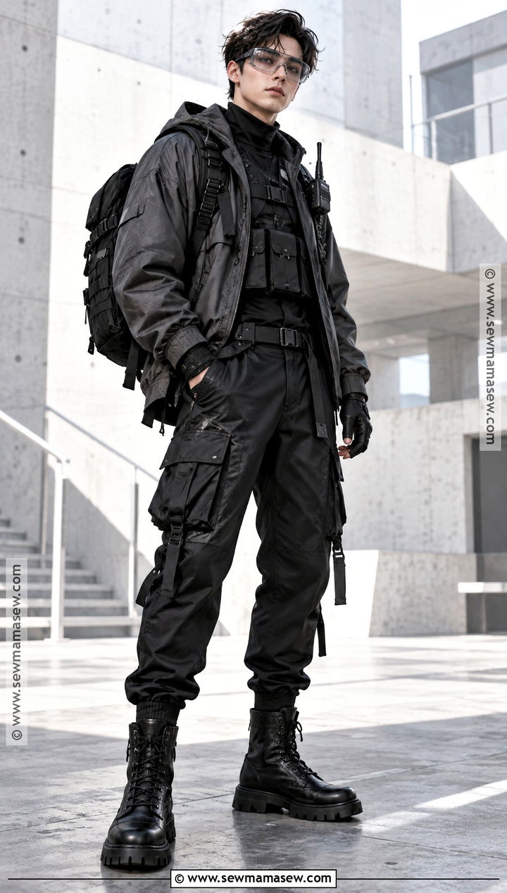 Black Tactical Streetwear Outfit - 30 Zombie Apocalypse Aesthetic Outfits