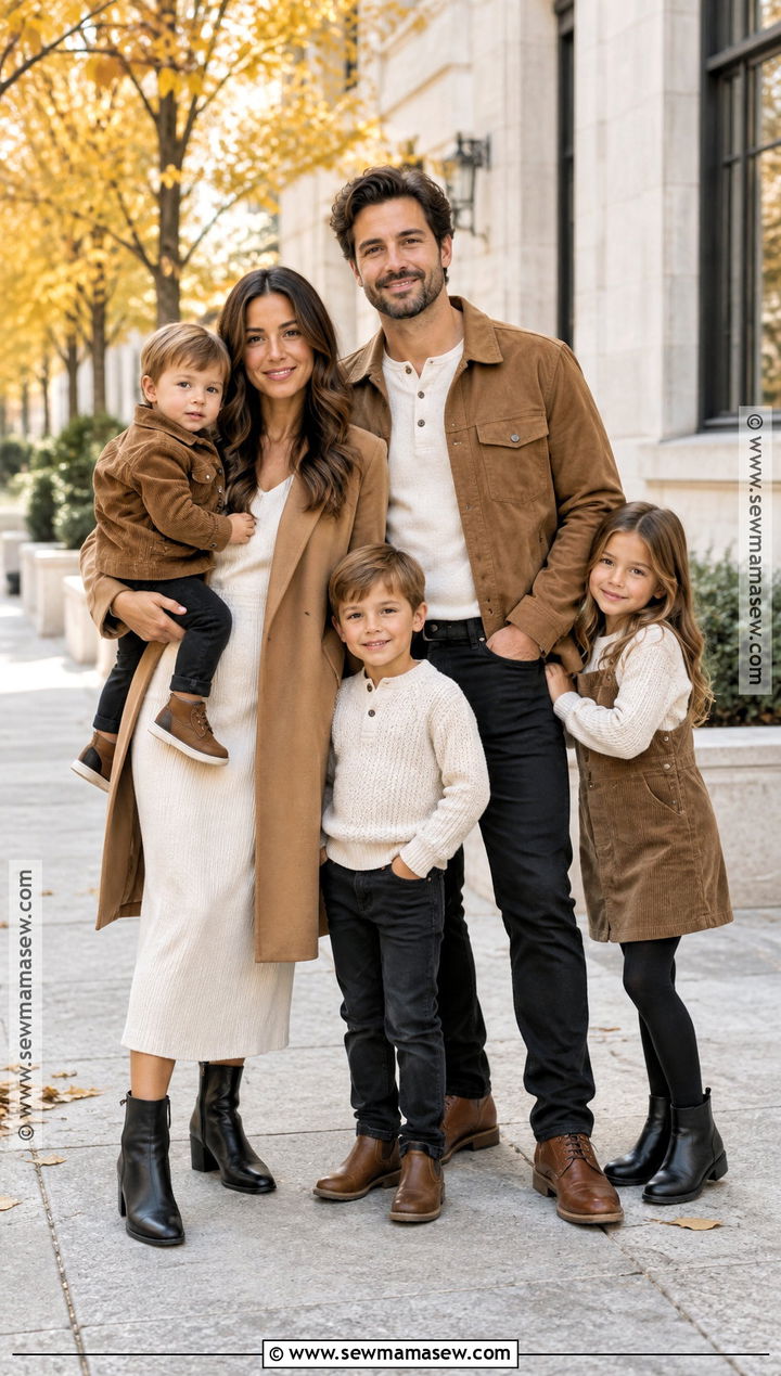 Black Tan And Cream Fall Family Photo Outfits - 15 family photo outfit fall color schemes ideas