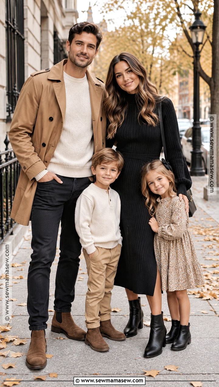 Black Tan And Ivory Fall Family Outfit - 20 fall family outfit ideas