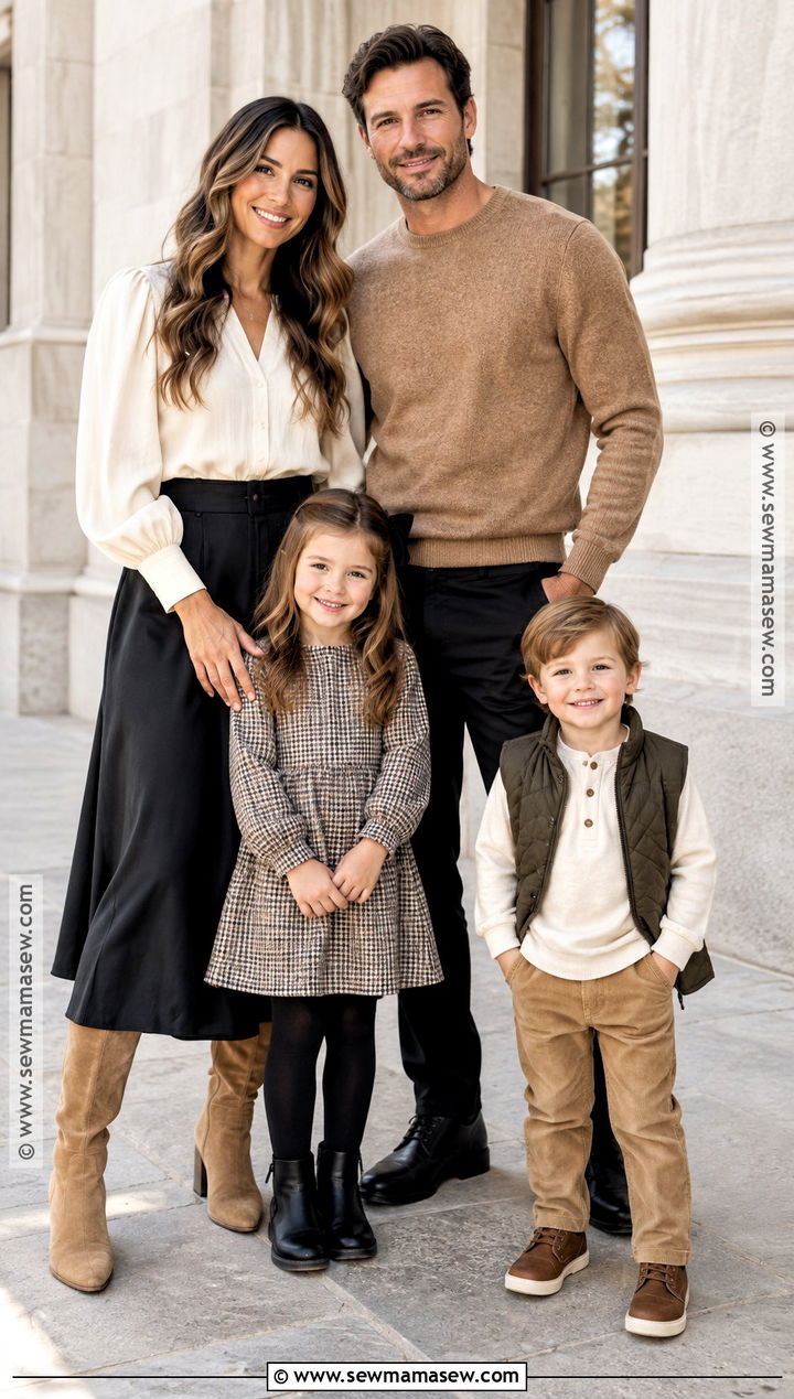 Black Tan And Ivory Family Photo Outfits - 15 family photos fall outfits color schemes