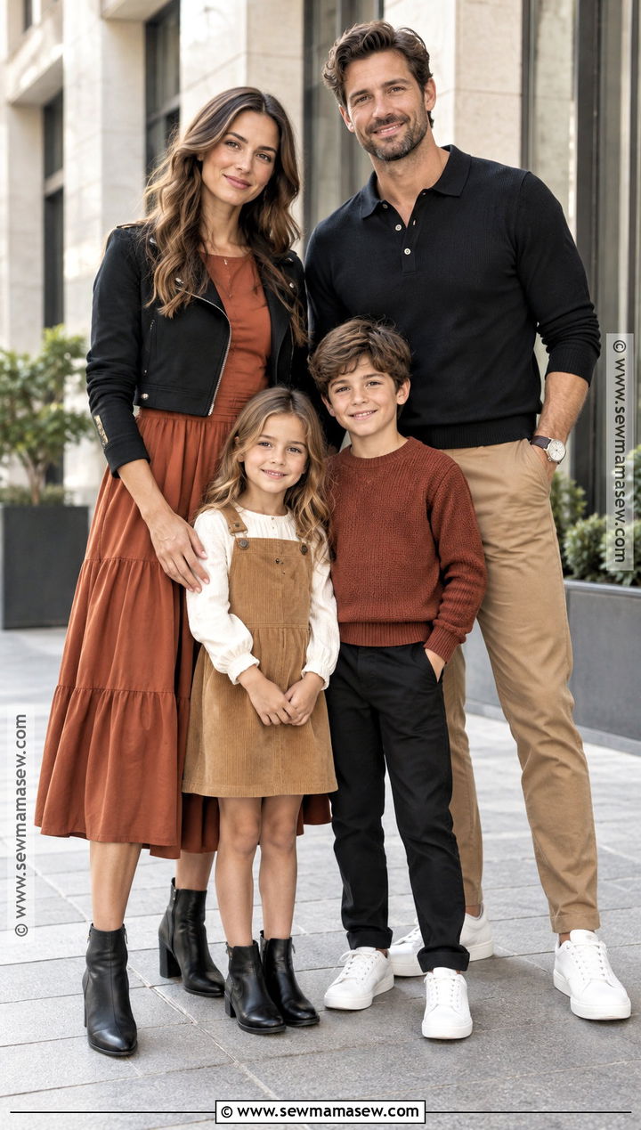 Black Tan And Rust September Family Photo Outfits - 25 september family pictures outfits
