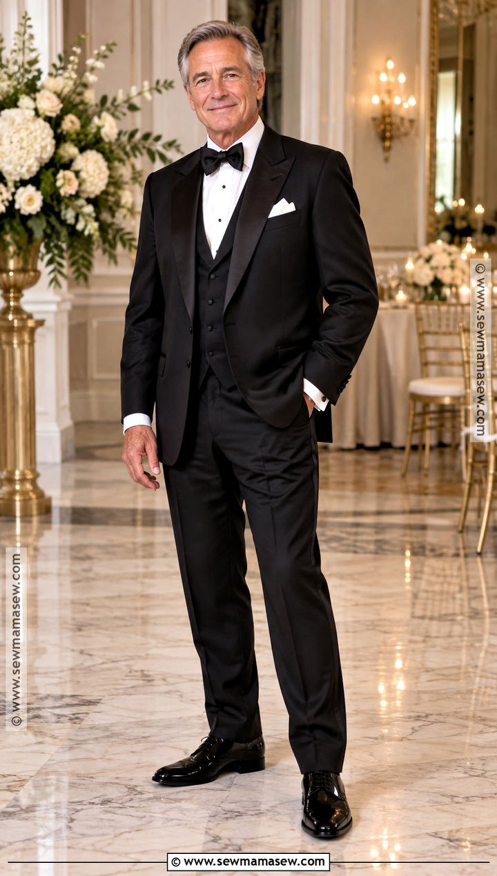 Black Tie Father Of The Bride Tuxedo - 15 Fall Wedding Father Of The Bride Outfit Ideas