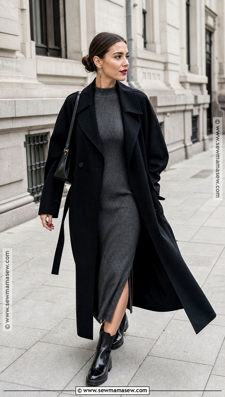 Black Trench Coat Halloween Outfit - 30 black halloween outfit ideas